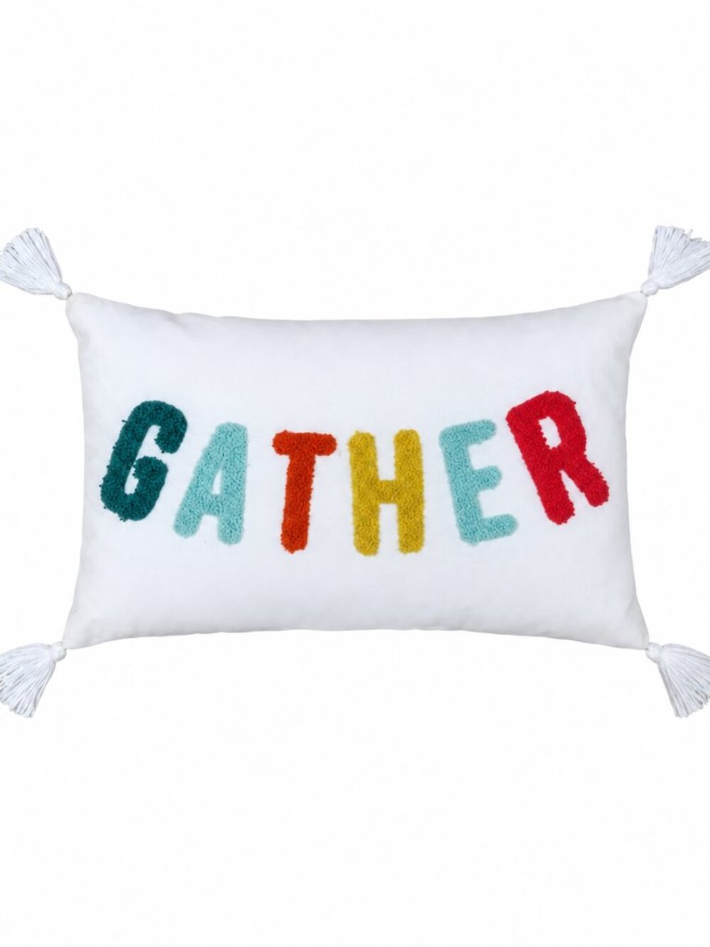 NEW Target GATHER Decorative Throw Pillow 14" x 10" Tassel Accent Holiday